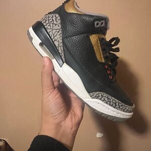 Air Jordan black cement gold women release size 9.5 in women size 8 in men